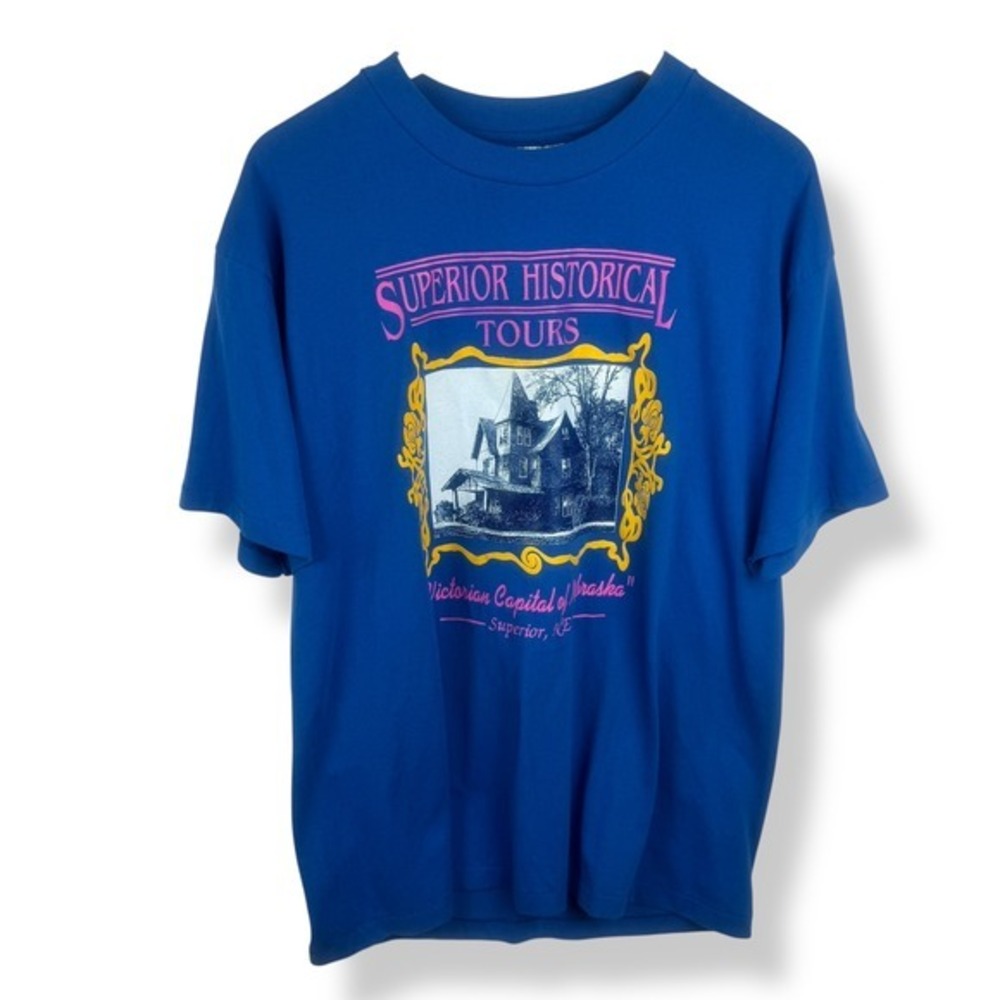 Vintage 80s Superior Historical Tours T Shirt Mens Size XL Single Stitch USA